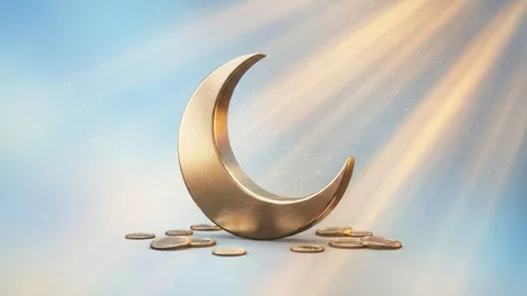 Tragamonedas con una luna creciente y monedas plateadas